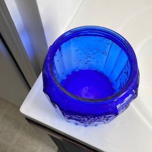 Vintage blue crystal dish